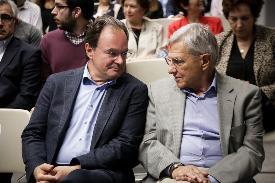 Ο Γιώργος Παπανδρέου με Άδωνι Γεωργιάδη και Δημήτρη Βίτσα