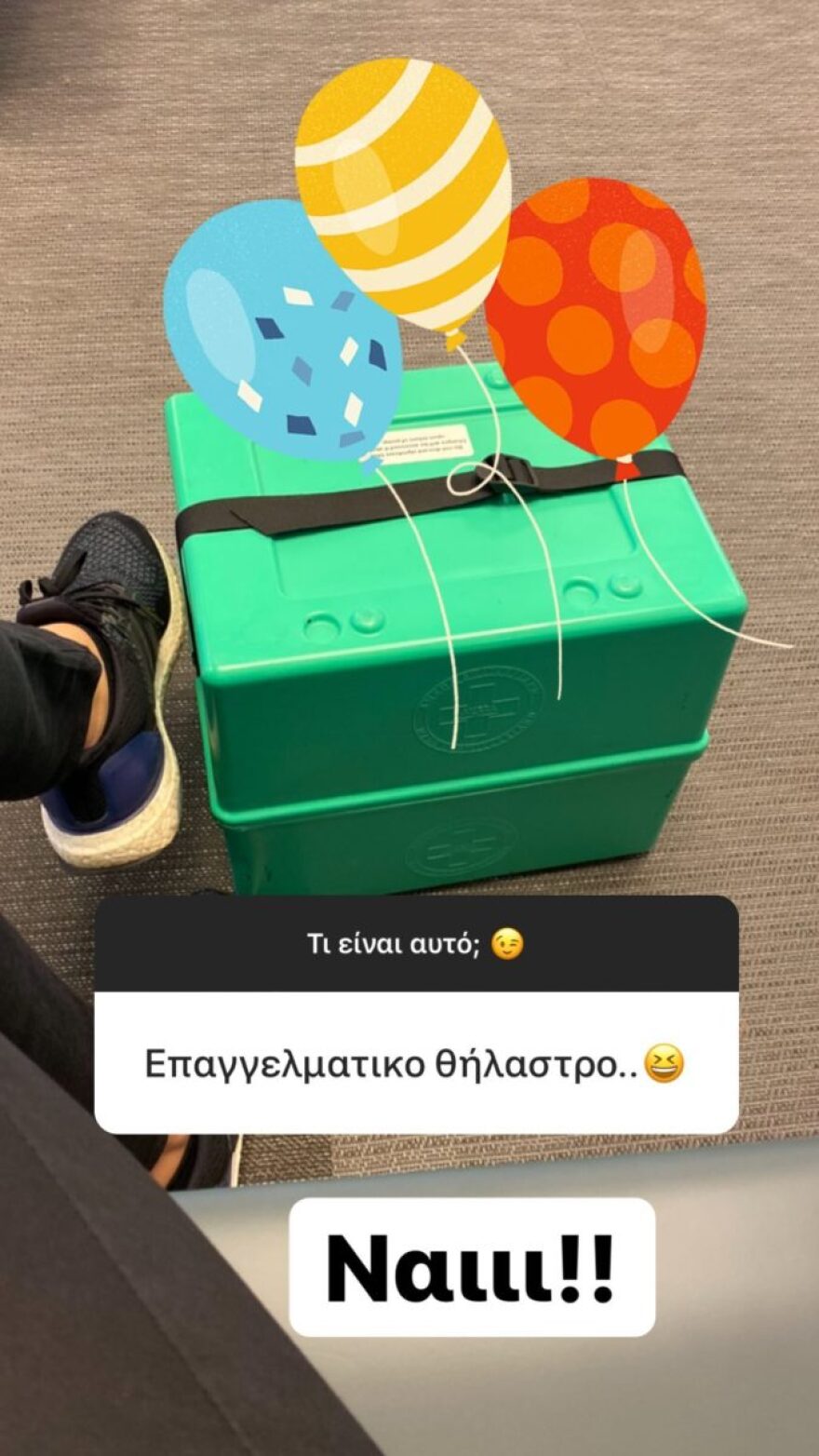 Δούκισσα Νομικού: Τι είναι αυτό το περίεργο πράσινο κιβώτιο που έχει πάντα μαζί της;