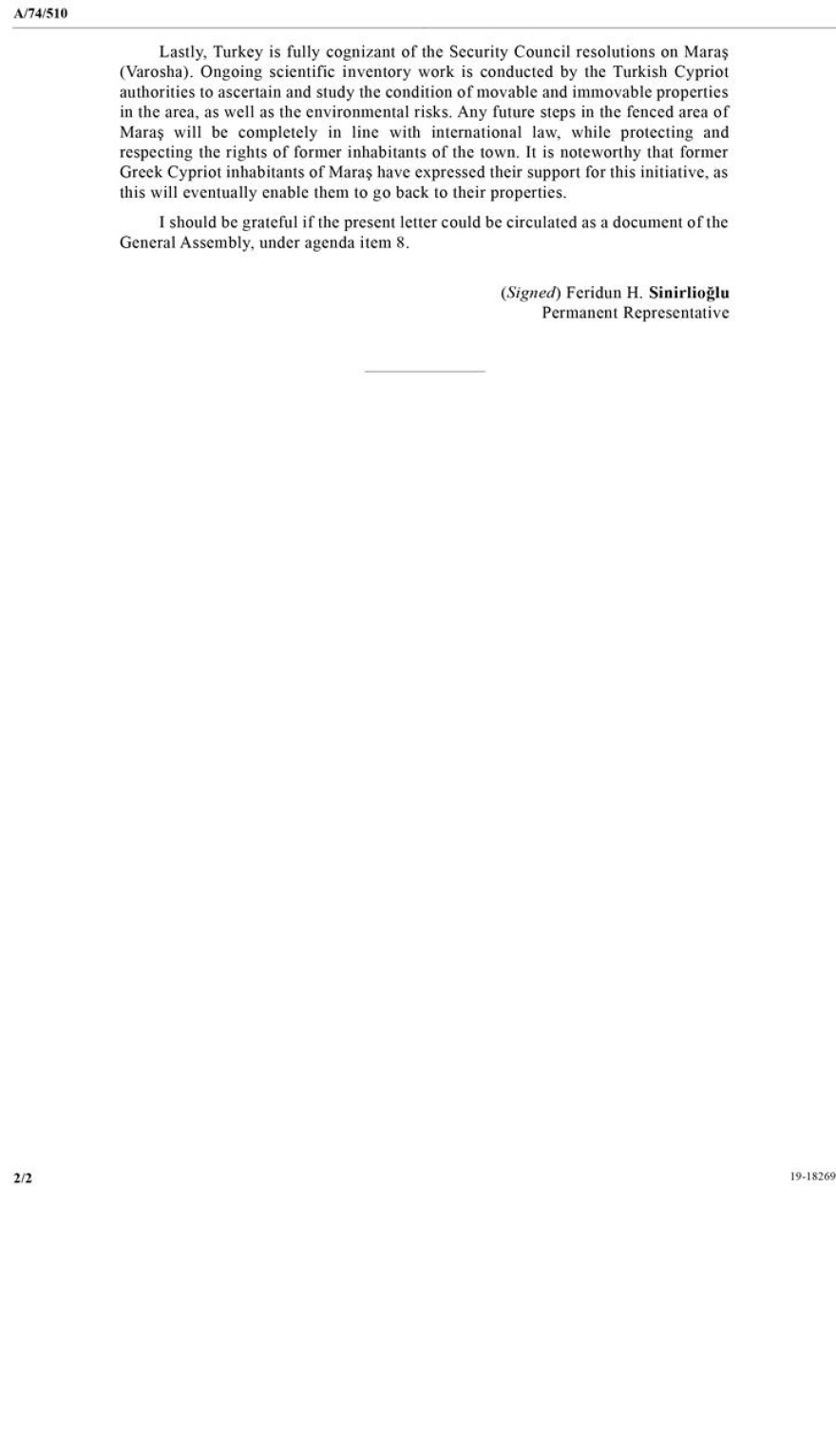 Ακραία πρόκληση της Τουρκίας: Καταγγέλλει την Κύπρο στον ΟΗΕ για εθνοκάθαρση 