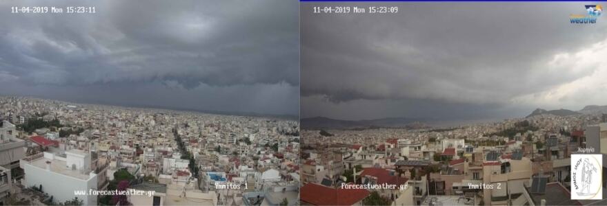 Καιρός: Με shelf cloud από το Σαρωνικό εισέβαλε η κακοκαιρία στην Αττική