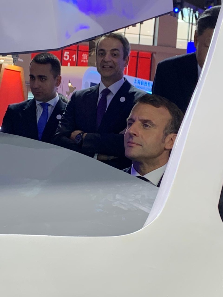  Προσομοίωση πτήσης Μακρόν, Μητσοτάκη και Σι Τζινπίνγκ με ηλεκτρικό αεροπλάνο πάνω από την Σαγκάη