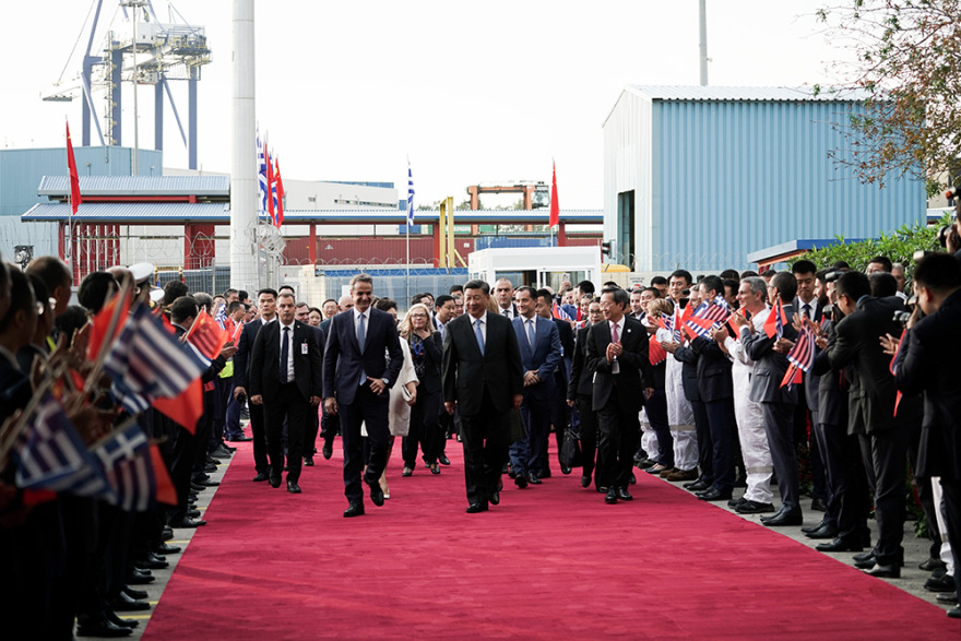 Στις εγκαταστάσεις της COSCO Σι - Μητσοτάκης