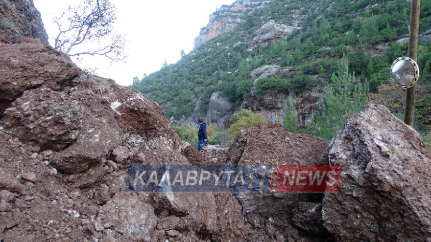 Αχαΐα: Μεγάλη κατολίσθηση στη Ζαχλωρού