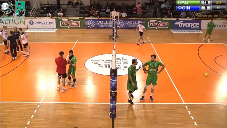 Διακοπή στον αγώνα βόλεϊ ΠΑΟ-Φοίνικας Σύρου λόγω της καταιγίδας