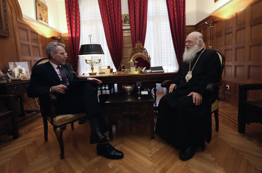 Συνάντηση Ιερώνυμου - Πάιατ: Συζήτησαν για το προσφυγικό και το ουκρανικό ζήτημα