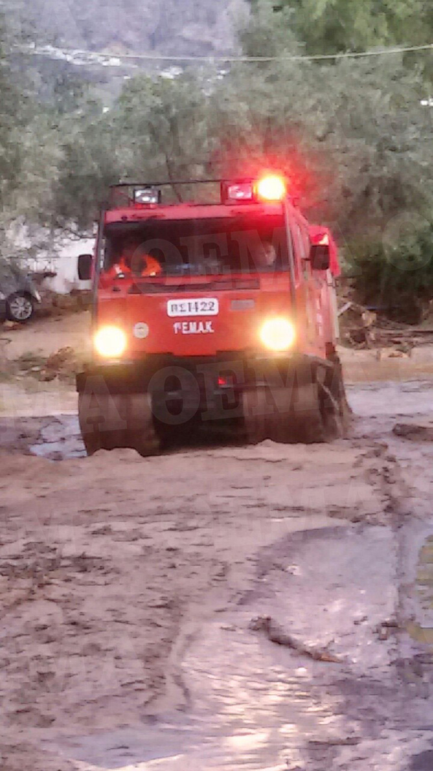 Κακοκαιρία «Γηρυόνης»: Σε 8 χλμ. τα μπάζα στην Αθηνών–Κορίνθου