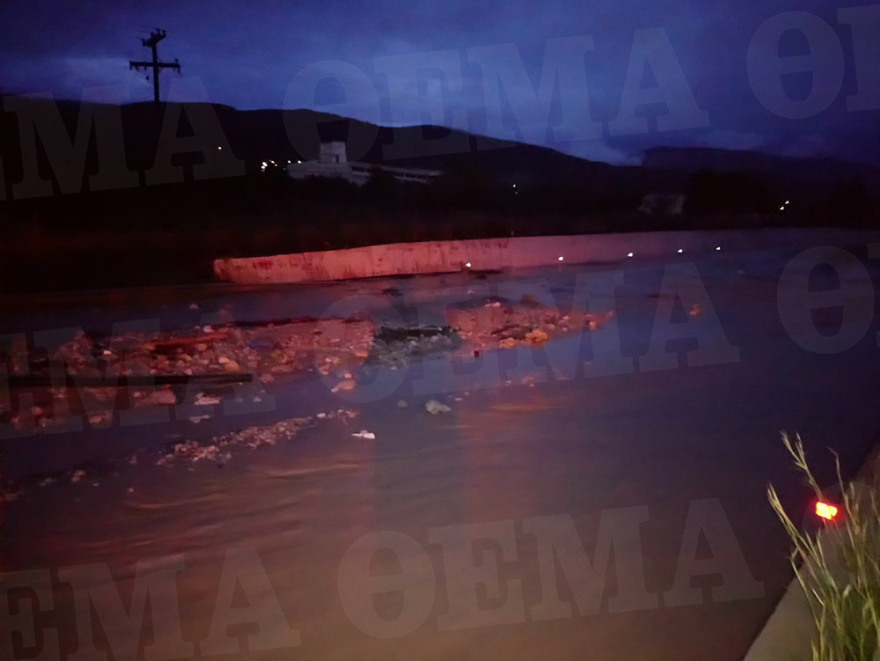 Κακοκαιρία «Γηρυόνης»: Σε 8 χλμ. τα μπάζα στην Αθηνών–Κορίνθου