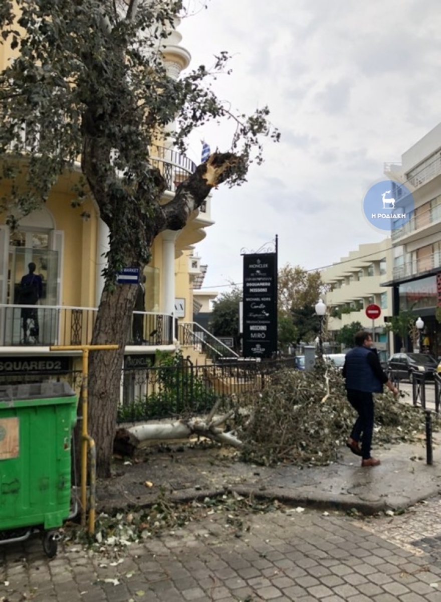 Στο έλεος της κακοκαιρίας η Σύμη: Ποτάμια οι δρόμοι - Βίντεο που κόβει την ανάσα 