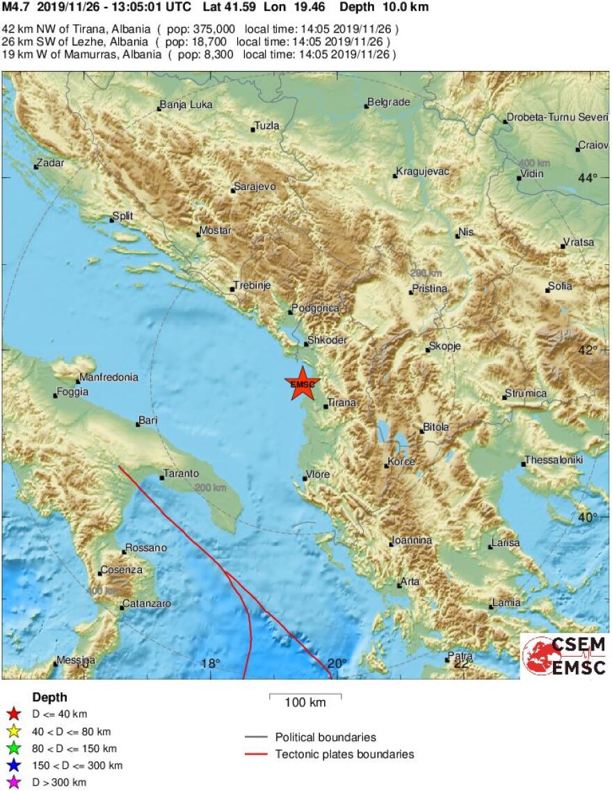 Φονικός σεισμός στην Αλβανία: Στους 180 οι μετασεισμοί - Ανήσυχοι οι κάτοικοι
