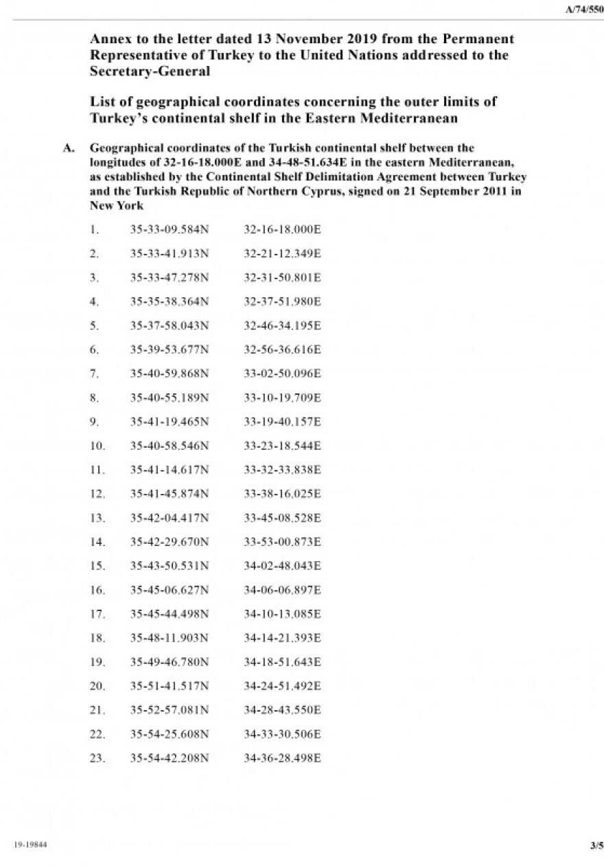 Η Τουρκία έδωσε συντεταγμένες για την «γαλάζια πατρίδα» και κλέβει ελληνική και κυπριακή υφαλοκρηπίδα