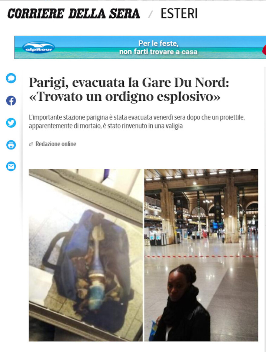 Συναγερμός και στο Παρίσι: Εκκενώθηκε σταθμός λόγω ύποπτης τσάντας