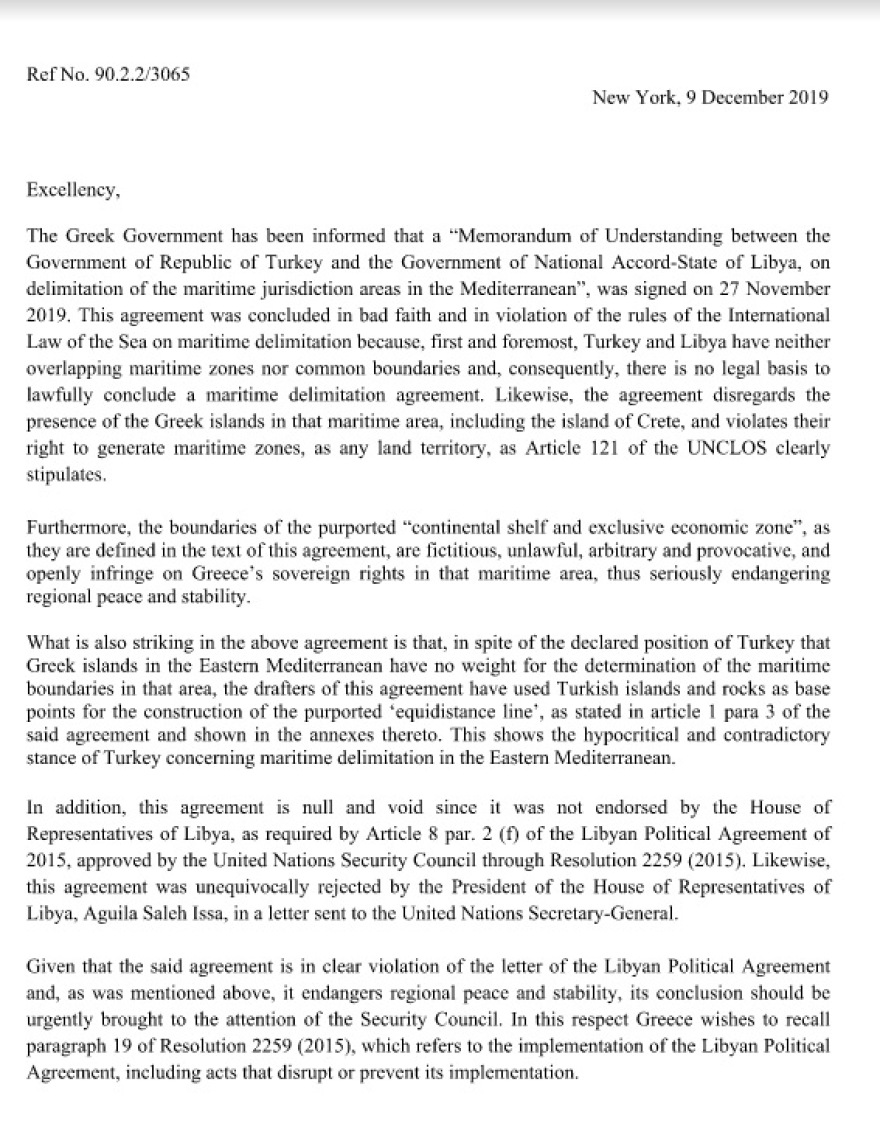 Πέτσας: Αυτές είναι οι επιστολές στον ΟΗΕ για την άκυρη και κακόπιστη συμφωνία Τουρκίας - Λιβύης