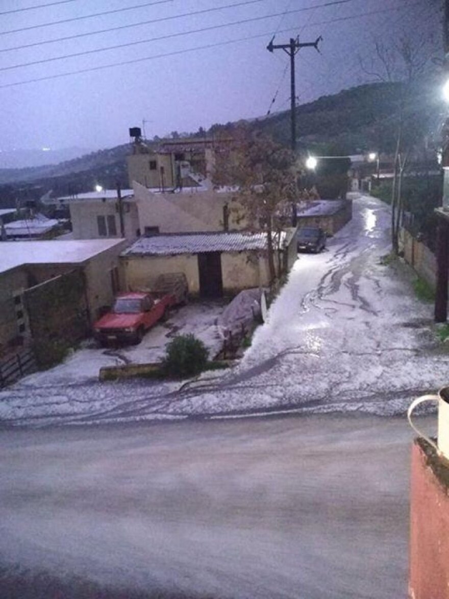 Κακοκαιρία «Διδώ»: «Σάρωσε» την Κρήτη - Σφοδρή χαλαζόπτωση το βράδυ στο νησί 