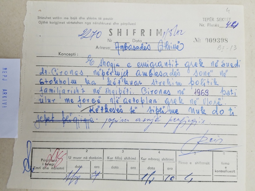 Ο γιατρός Βασίλειος Τσιρώνης, η αεροπειρατεία στην Αλβανία, η φυλάκισή του στη Σουηδία και το τέλος του