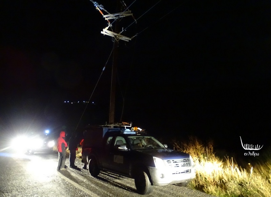 Κακοκαιρία Ηφαιστίων: Χωρίς ρεύμα Άνδρος και Τήνος