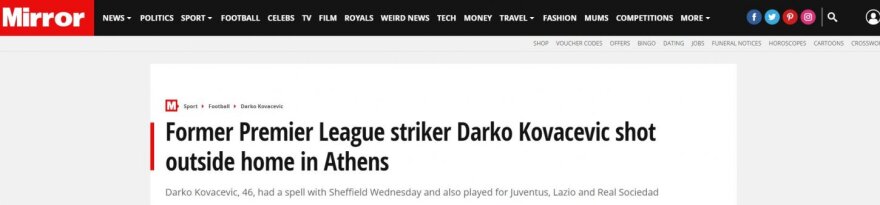 Διεθνές ενδιαφέρον για τη δολοφονική επίθεση κατά του Ντάρκο Κοβάσεβιτς