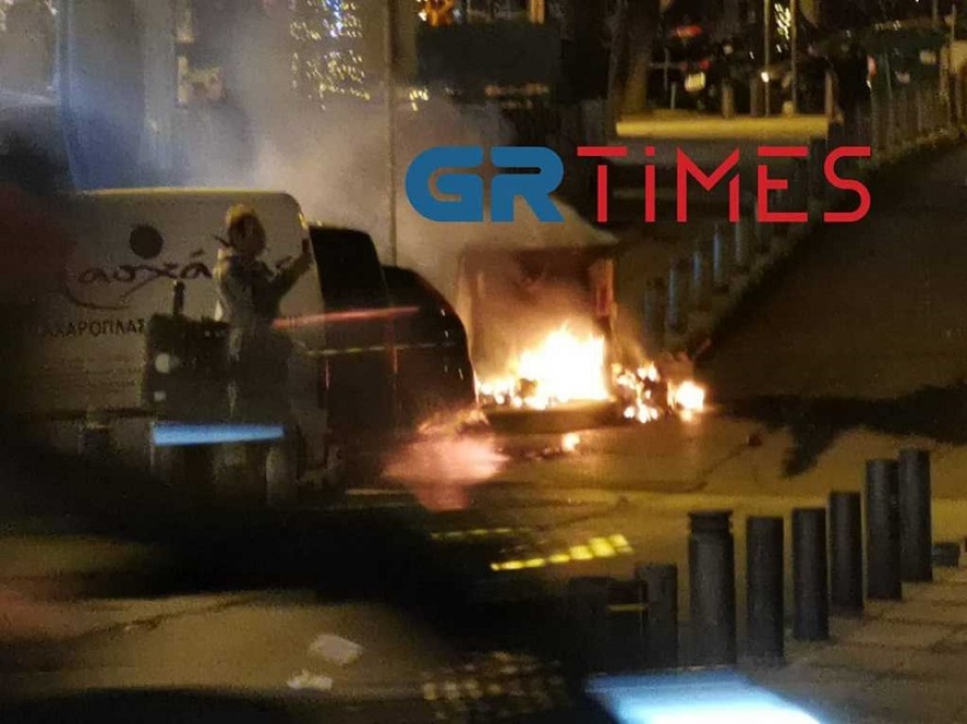 Θεσσαλονίκη: Επεισόδια μετά την πορεία του ΠΑΟΚ