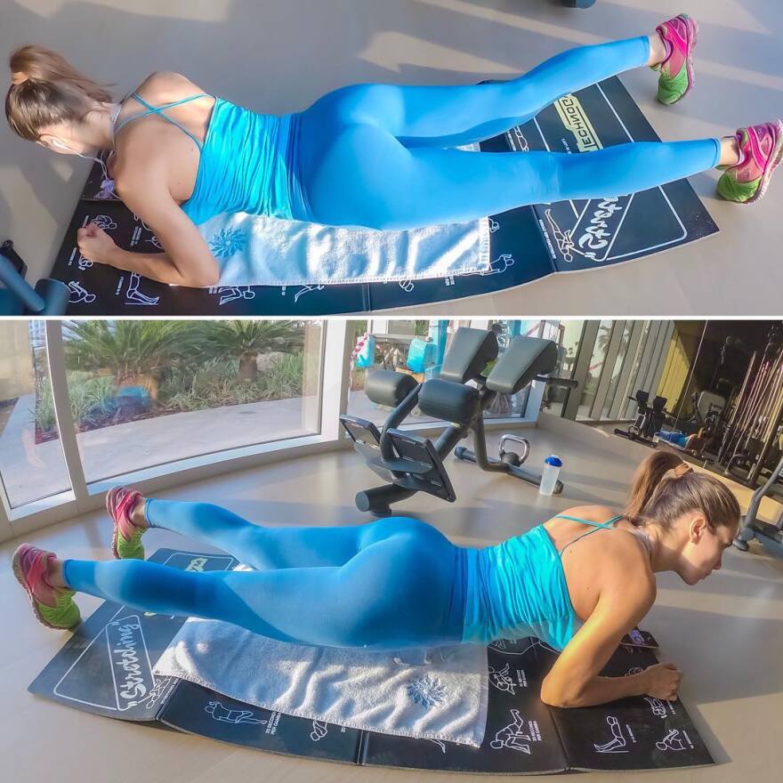 Η πληθωρική αεροσυνοδός του «My Style Rocks» γυμνάζει εντατικά το κορμί της 