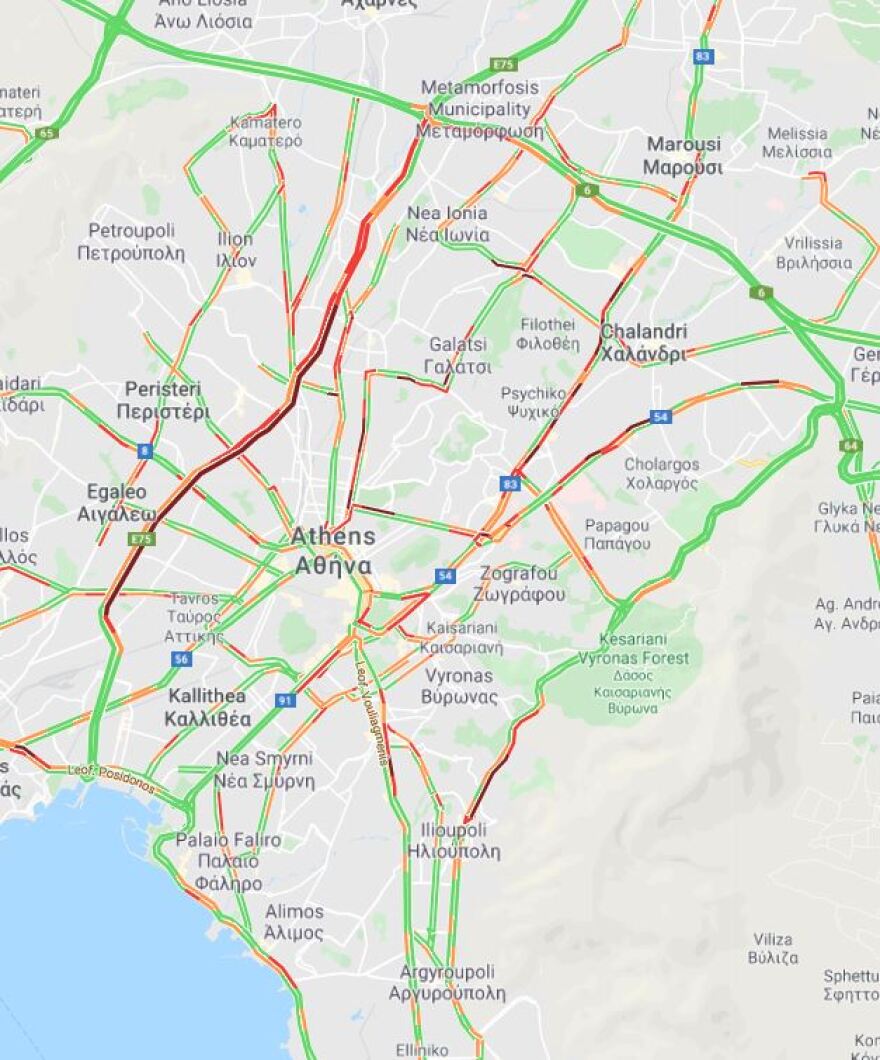 Κίνηση: Μποτιλιάρισμα και στα δύο ρεύματα του Κηφισού