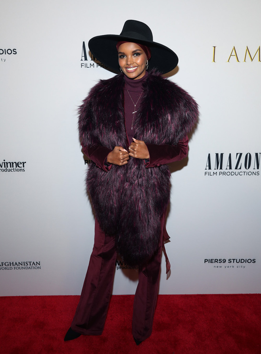 Halima Aden wears TommyXZendaya to the premiere of I Am You