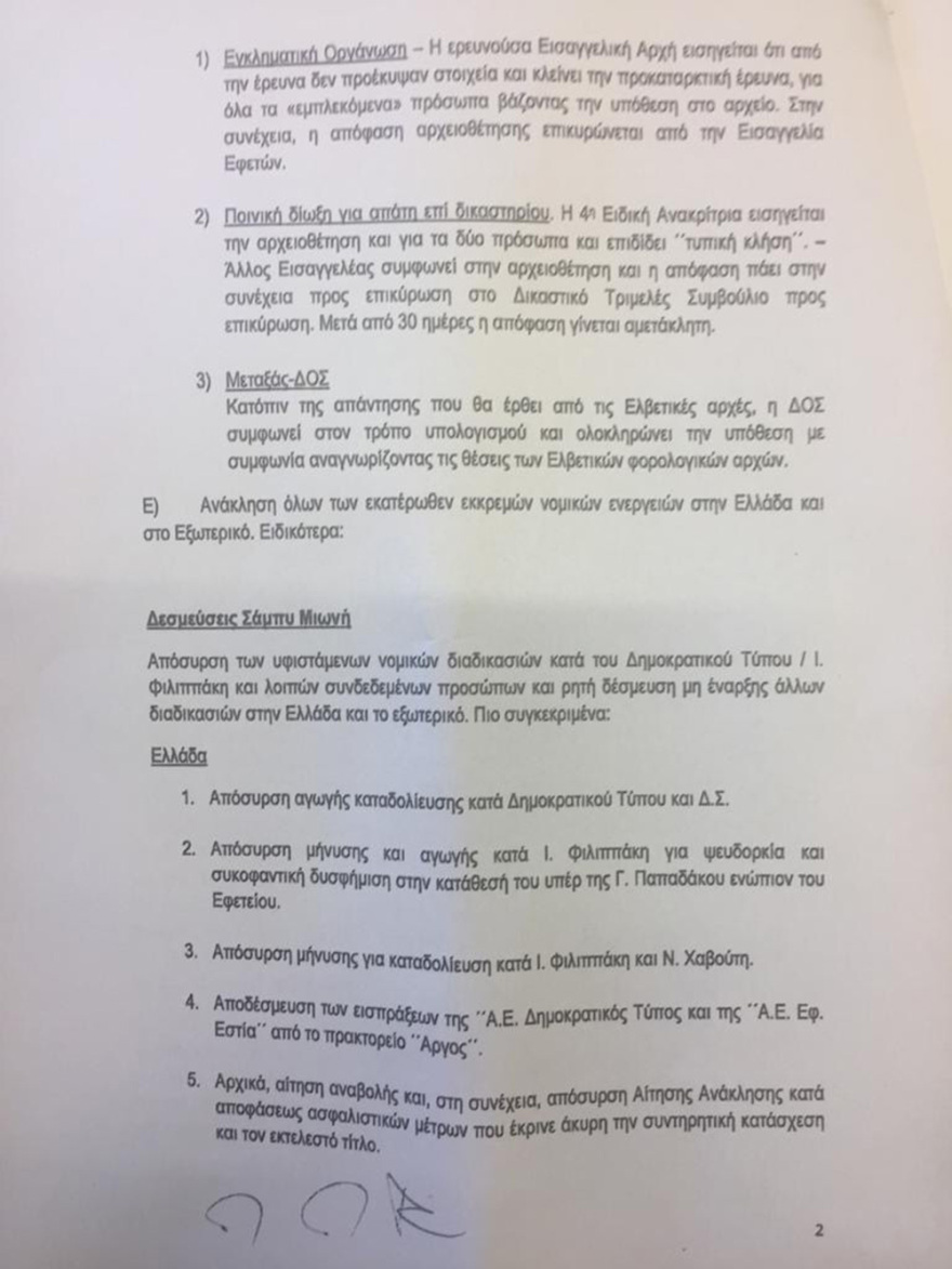 Παπαγγελόπουλος για κατάθεση Μιωνή: Με παρακάλεσε ο Παππάς να συναντηθούμε μαζί του