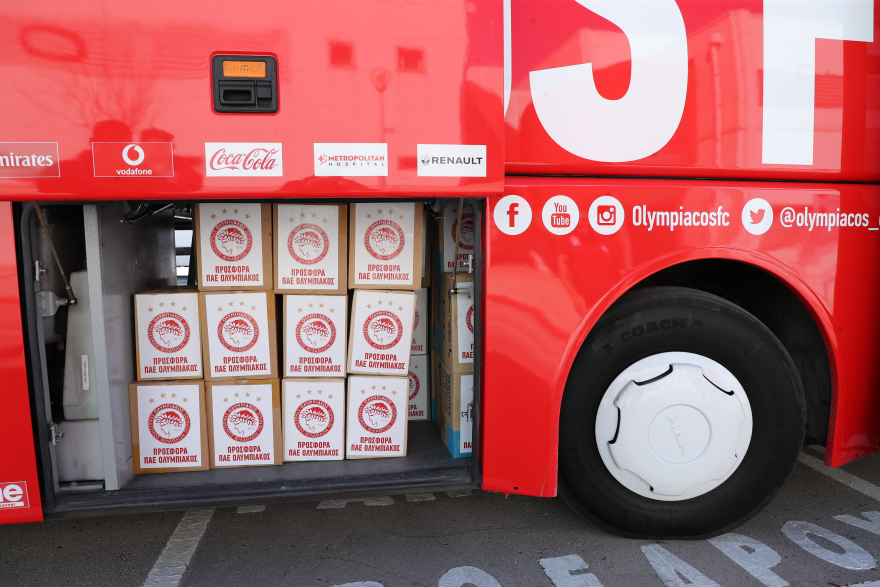 Ο Ολυμπιακός ξεκίνησε την αποστολή βοήθειας στον Έβρο