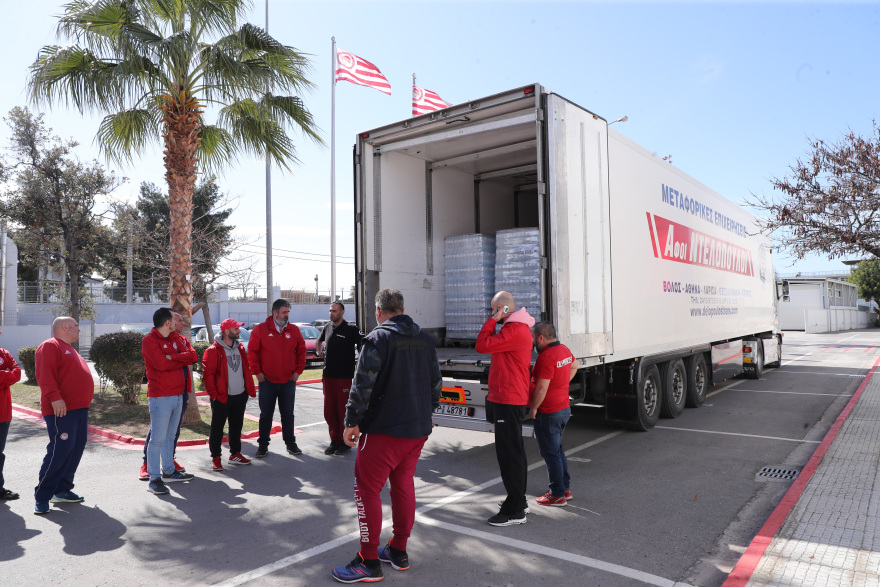Ο Ολυμπιακός ξεκίνησε την αποστολή βοήθειας στον Έβρο