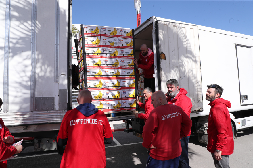 Ο Ολυμπιακός ξεκίνησε την αποστολή βοήθειας στον Έβρο