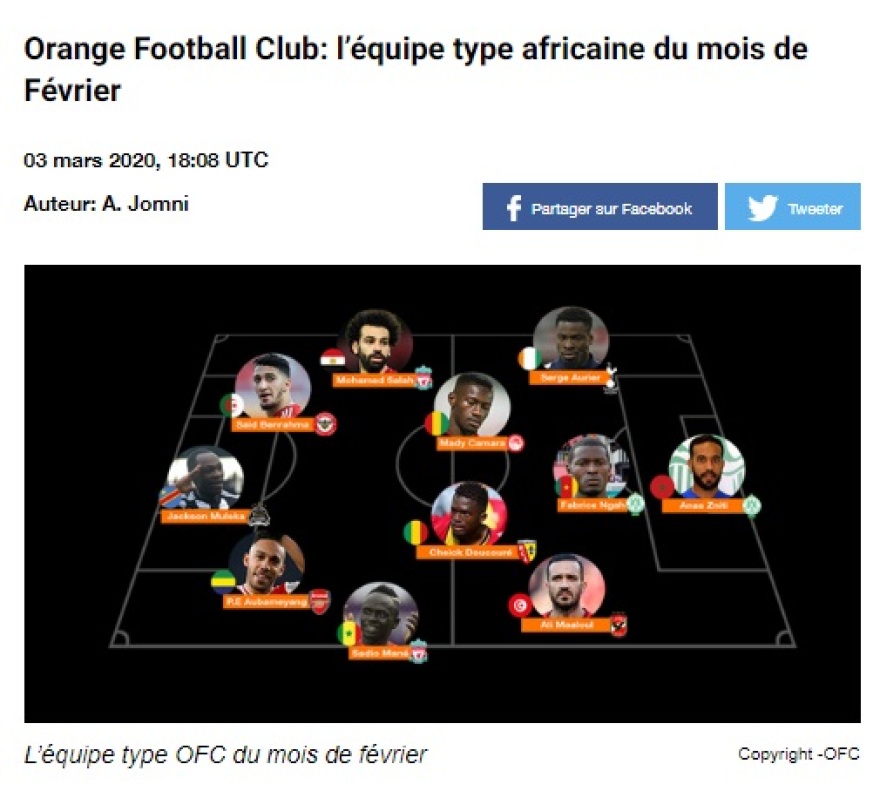 Ολυμπιακός: Ο Καμαρά στους κορυφαίους Αφρικανούς, με Ομπαμεγιάνγκ και Σαλάχ