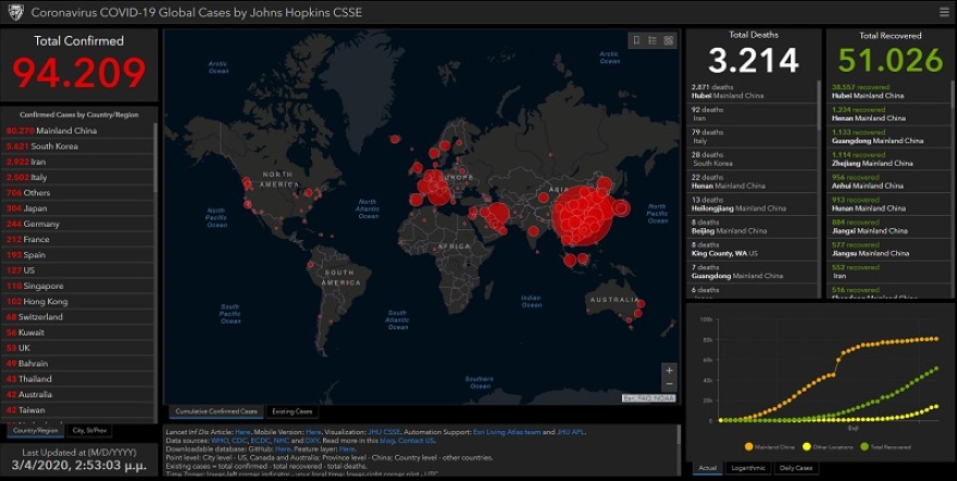Κορωνοϊός: Η εξάπλωση σε μία εβδομάδα - Δείτε χάρτες