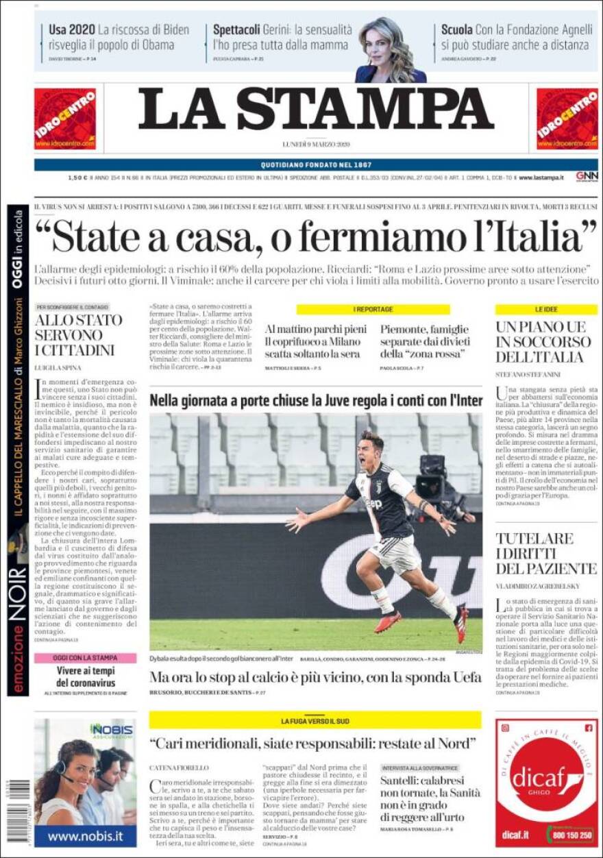 Κορωνοϊός στην Ιταλία: «Είναι σαν να έχουμε πόλεμο!» - Οι εφημερίδες γράφουν: Όλοι στο σπίτι! 