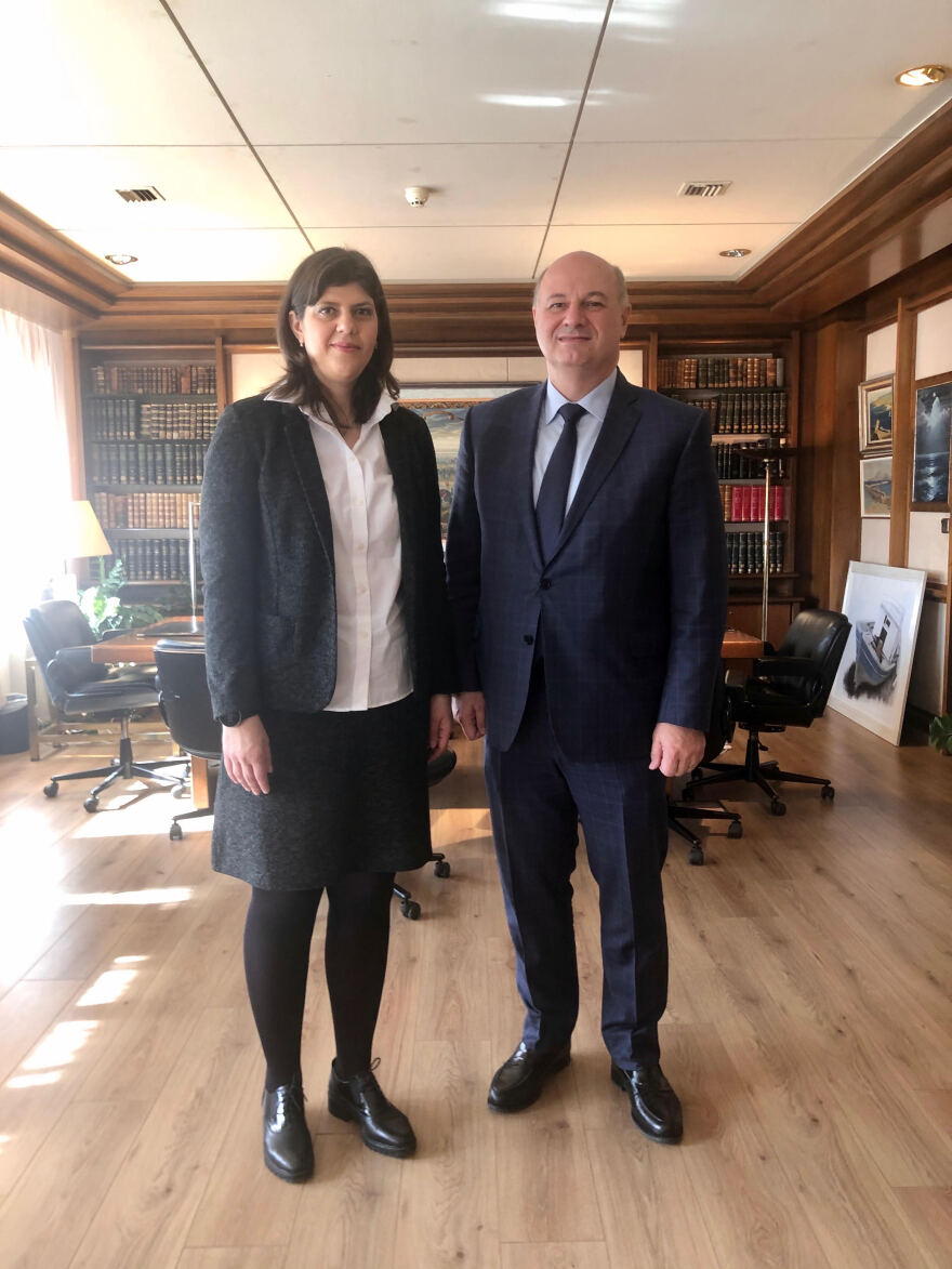 Συνάντηση Τσιάρα με την Ρουμάνα επικεφαλής της Ευρωπαϊκής Εισαγγελίας