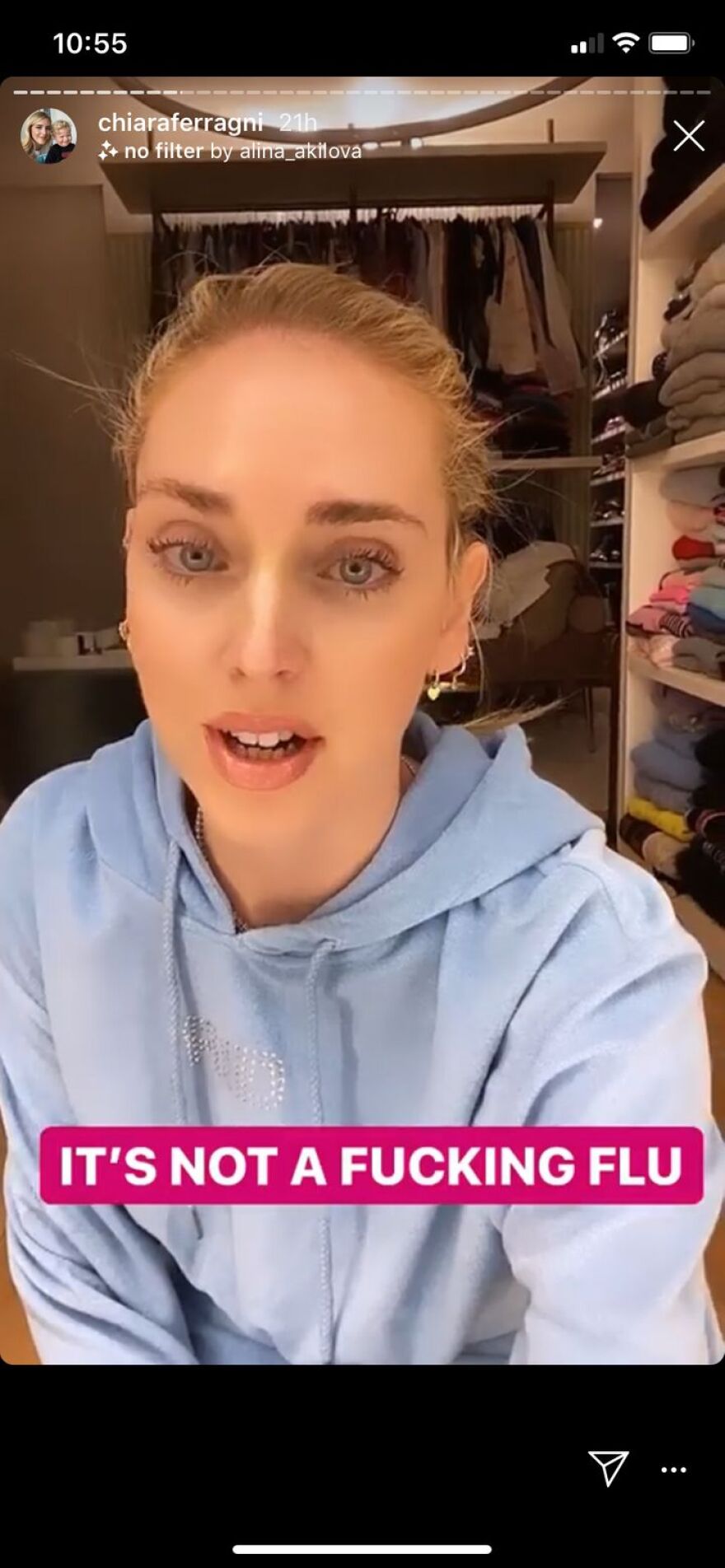 Κιάρα Φεράνι σε Κένταλ Τζένερ για κορωνοϊό: Δεν είναι μια γ… γρίπη!