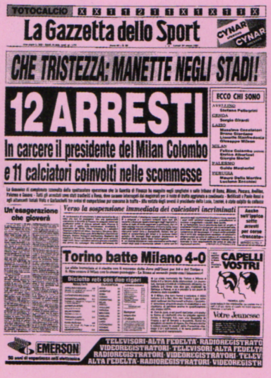Σκάνδαλο «Totonero»: 40 χρόνια από την μαύρη σελίδα της ιστορίας του Καμπιονάτο