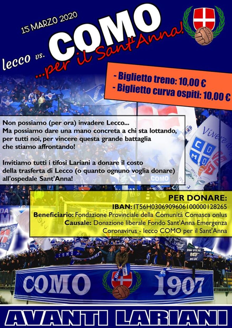 Κορωνοϊός στην Ιταλία: Η «μάχη» των ultras απέναντι στην πανδημία