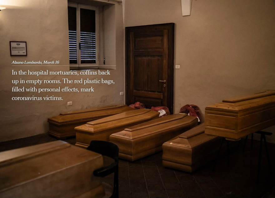 Κορωνοϊός: Το συγκλονιστικό οδοιπορικό των New York Times στο Μπέργκαμο