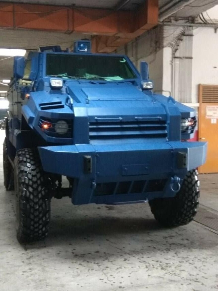 Έφτασε στις Καστανιές το πρώτο τεθωρακισμένο MRAP Typhoon της ΕΛ.ΑΣ.