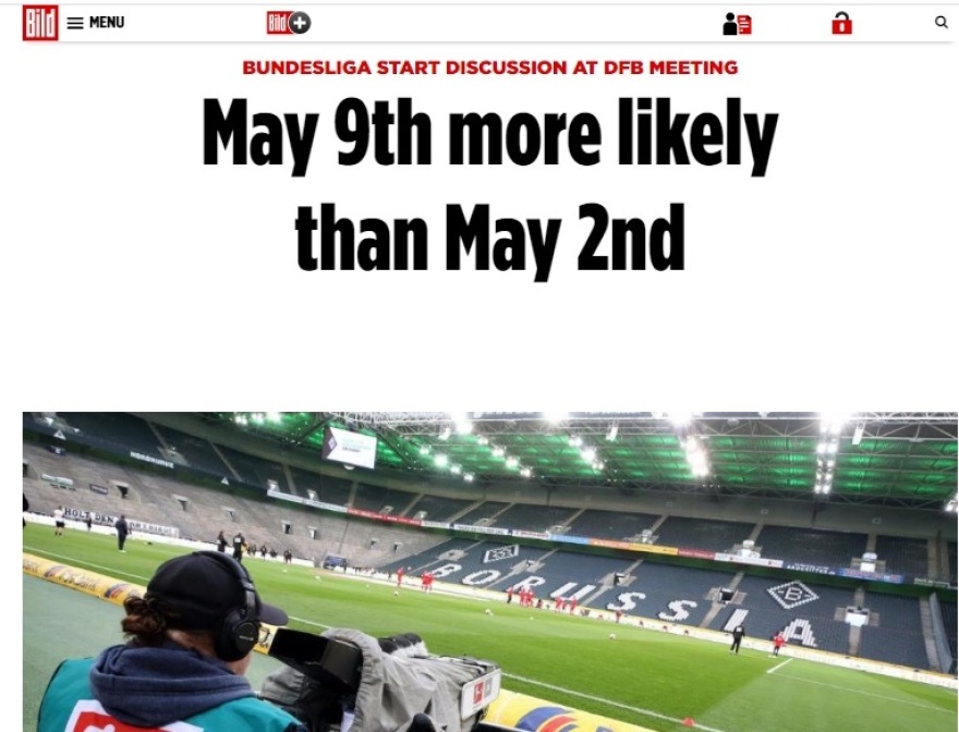 Κορωνοϊός - Ποδόσφαιρο: «Η Μπουντεσλίγκα κάνει σέντρα στις 9 Μαΐου»