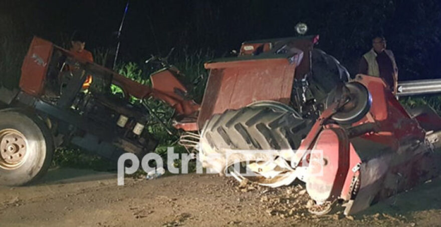 Πύργος: Δύο τραυματίες σε σφοδρή σύγκρουση αγροτικού με τρακτέρ