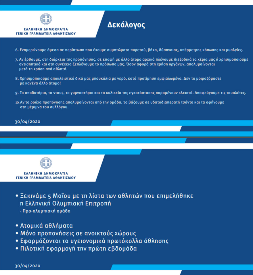 Αυγενάκης: «Στις 5 Μαΐου ξεκινούν οι προπονήσεις στη Super League 1»