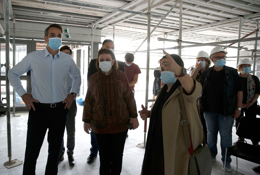 Κυριάκος Μητσοτάκης: Στο εργοτάξιο της Εθνικής Πινακοθήκης ο πρωθυπουργός