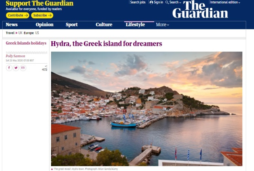 Guardian για Ύδρα: «Έτσι μυρίζει ο παράδεισος»