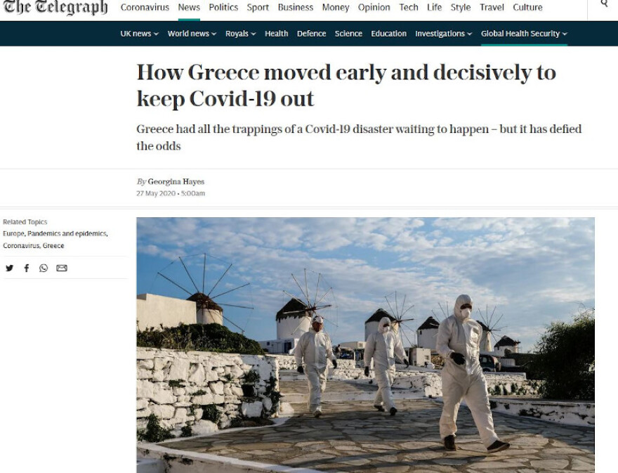 Η Telegraph αποθεώνει ξανά την Ελλάδα: Το success story στην αντιμετώπιση της πανδημίας