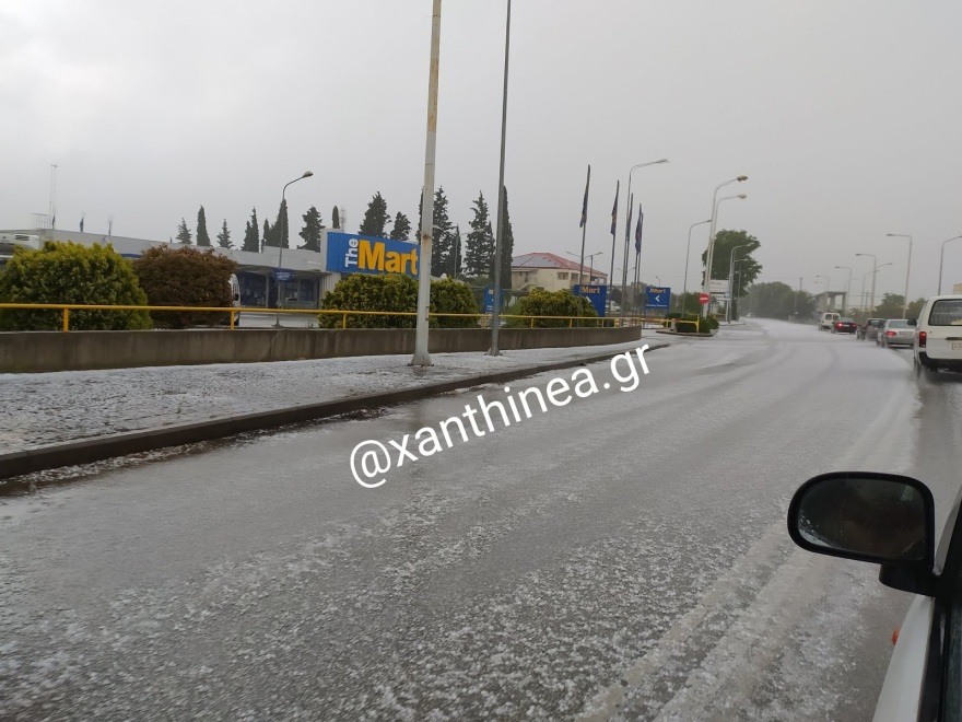 Κακοκαιρία: Υδροστρόβιλοι και χαλάζι έπληξαν την Ξάνθη