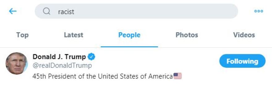 Τραμπ: «Ρατσιστής» γράφεις στο Twitter ο... Τραμπ σου εμφανίζεται