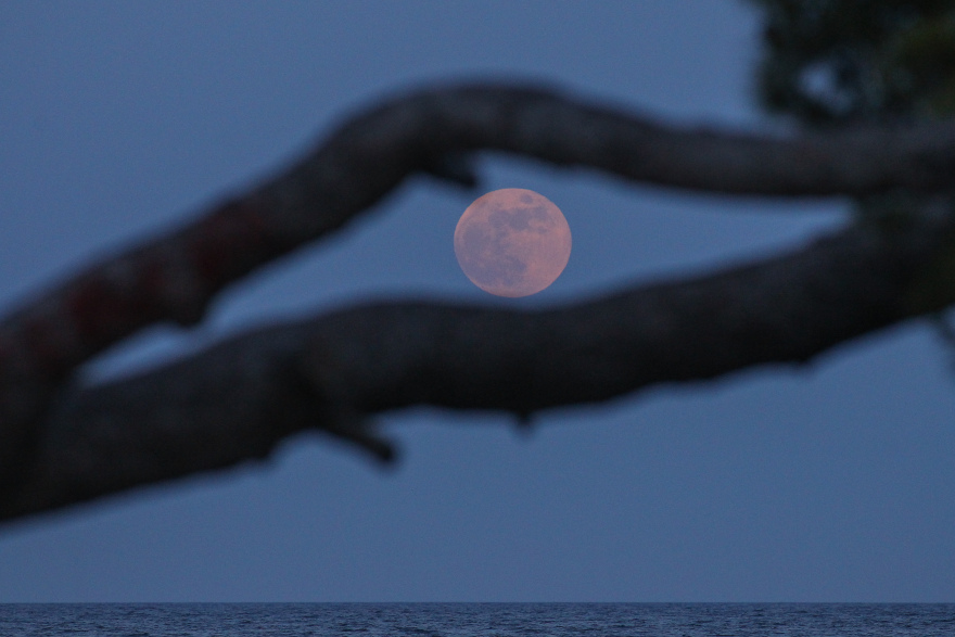 Εντυπωσιακές εικόνες από την πανσέληνο 