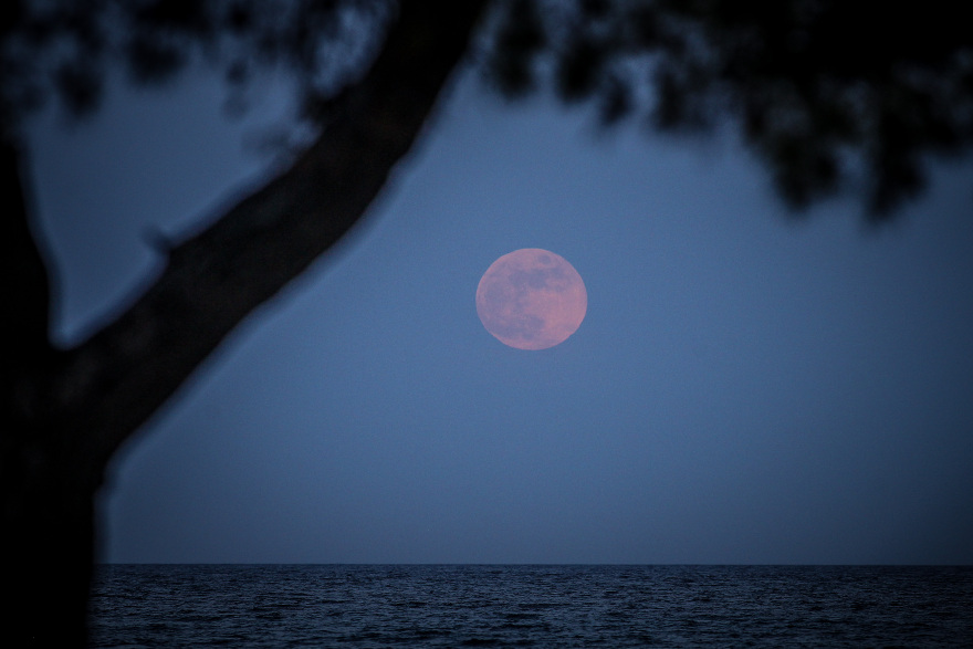 Εντυπωσιακές εικόνες από την πανσέληνο 