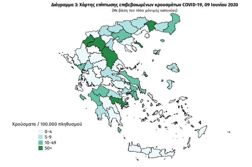 Κορωνοϊός: Εννέα νέα κρούσματα - Ένας θάνατος