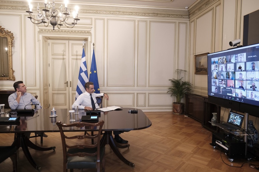 Μητσοτάκης σε κομματική τηλεδιάσκεψη: Δεν υπάρχει κανένας λόγος για πρόωρες εκλογές 