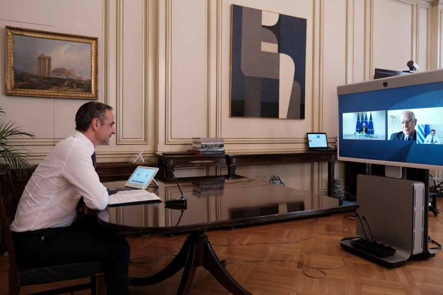 Το Ταμείο Ανάκαμψης και η Τουρκία στο επίκεντρο της τηλεδιάσκεψης Μητσοτάκη – Σαρλ Μισέλ